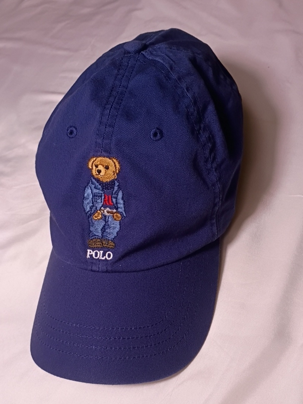 Polo by Ralph Lauren Navy Bear Embroidered Baseball Cap